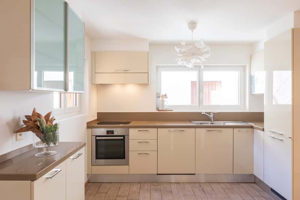 tan and brown modern kitchen theme