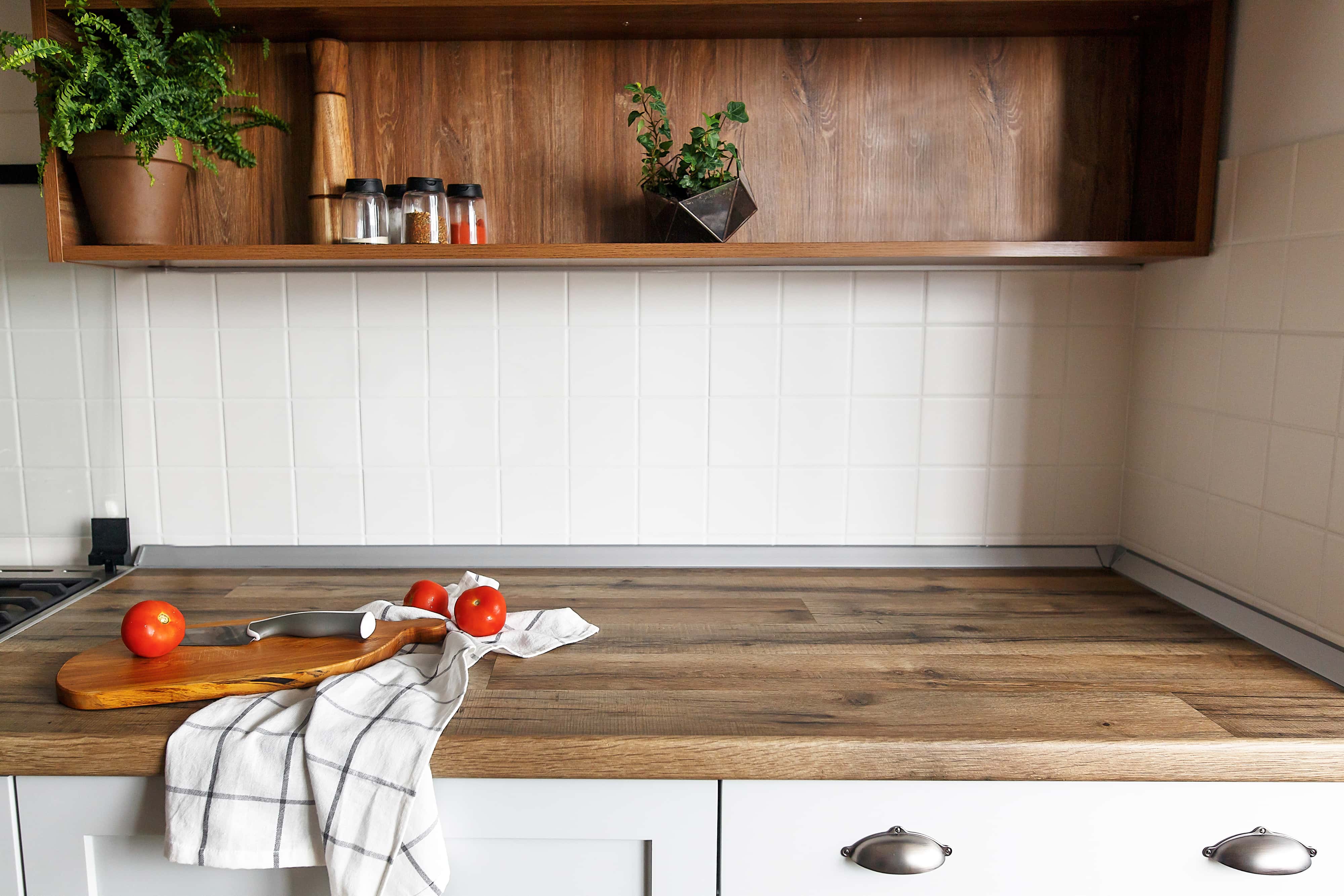 wooden counter top