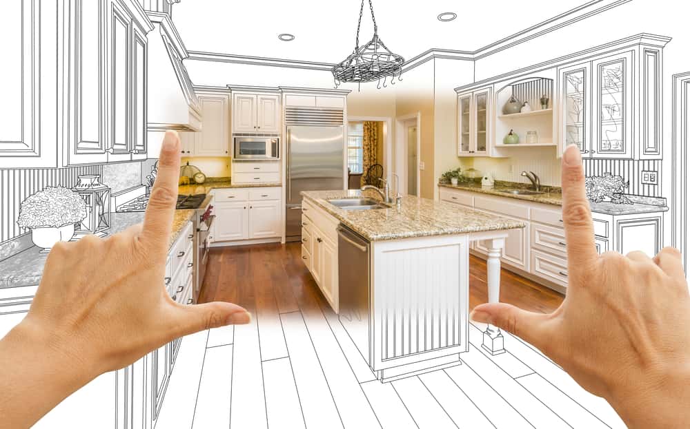 Kitchen work triangle planning