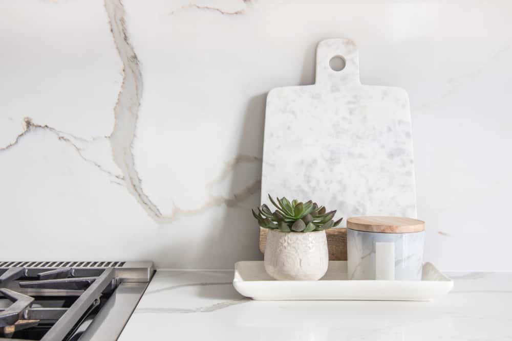marble backsplash