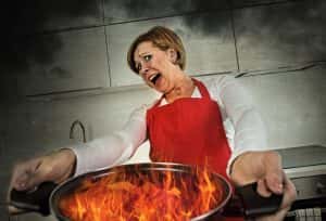 How to clean burn pot and pan