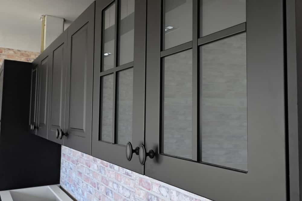 creative glass panel cabinets