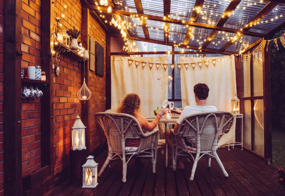 fairy lights decoration with Balcony