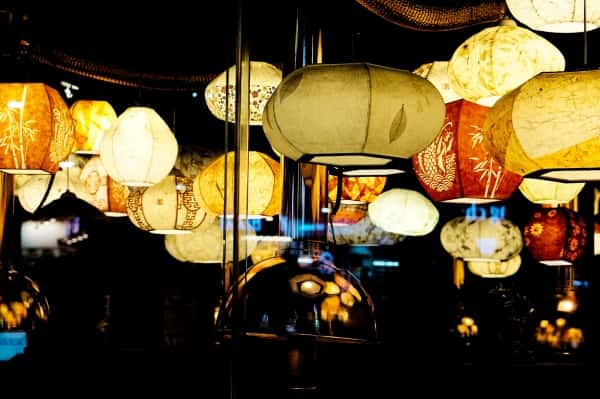 Rice Paper Lamps with Fairy Lights