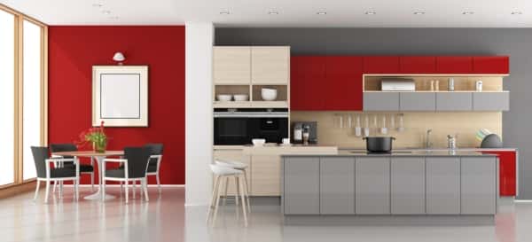 contrasting colours modular kitchen design themes