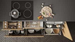 kitchen drawers organisation in indian homes