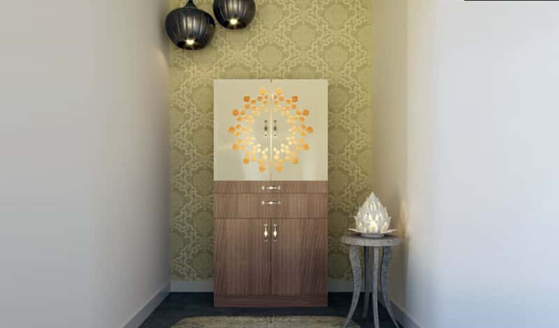 pooja cabinets with Chest of drawers