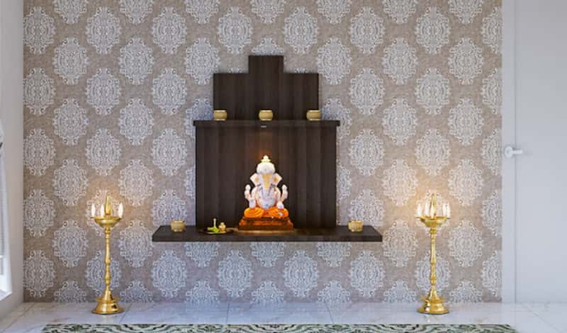 wall mounted pooja mandir