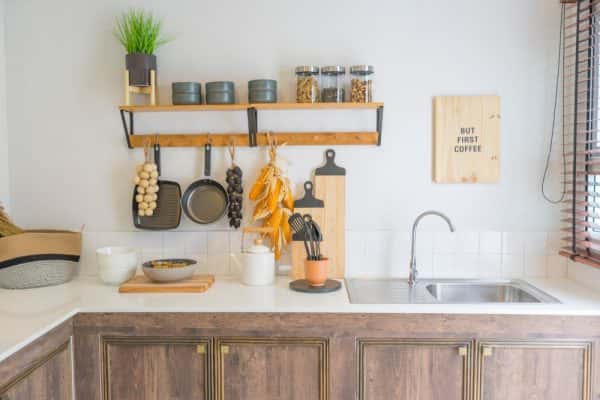 Farmhouse theme modular kitchen