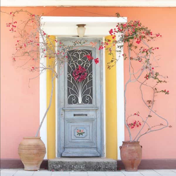 bold colours for home entrance
