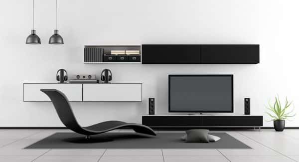 Geometric pattern TV unit