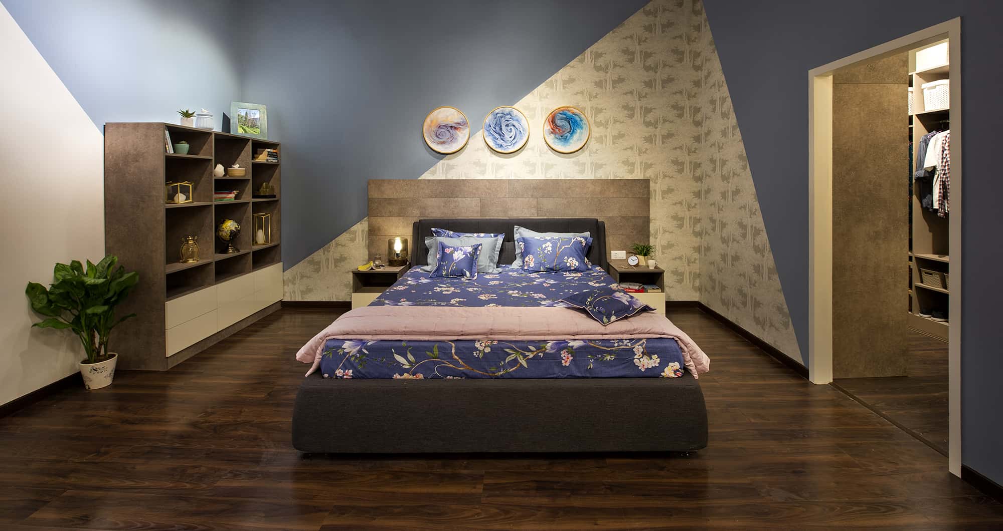 Stylish interior designers in Gurugram master bedroom showcase