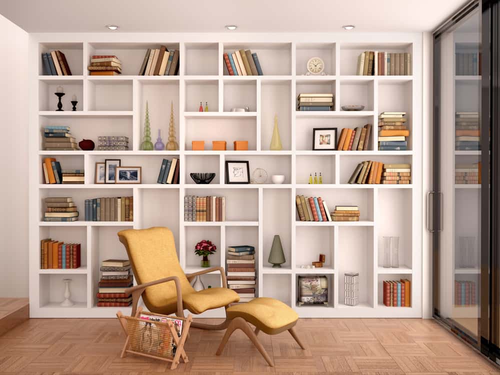maximalist bookshelf