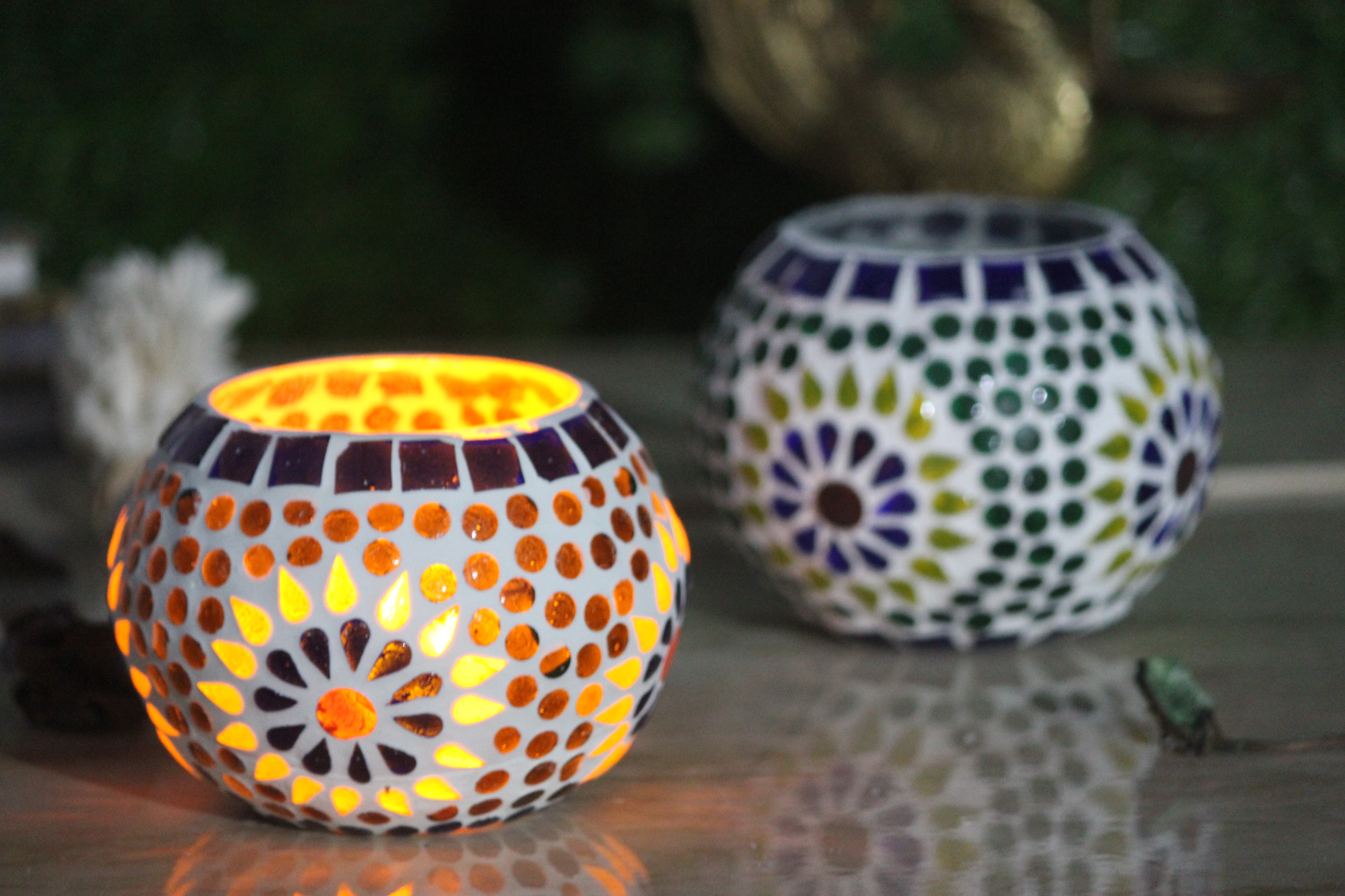 Magh Bihu Home decoration with colored glass lantern