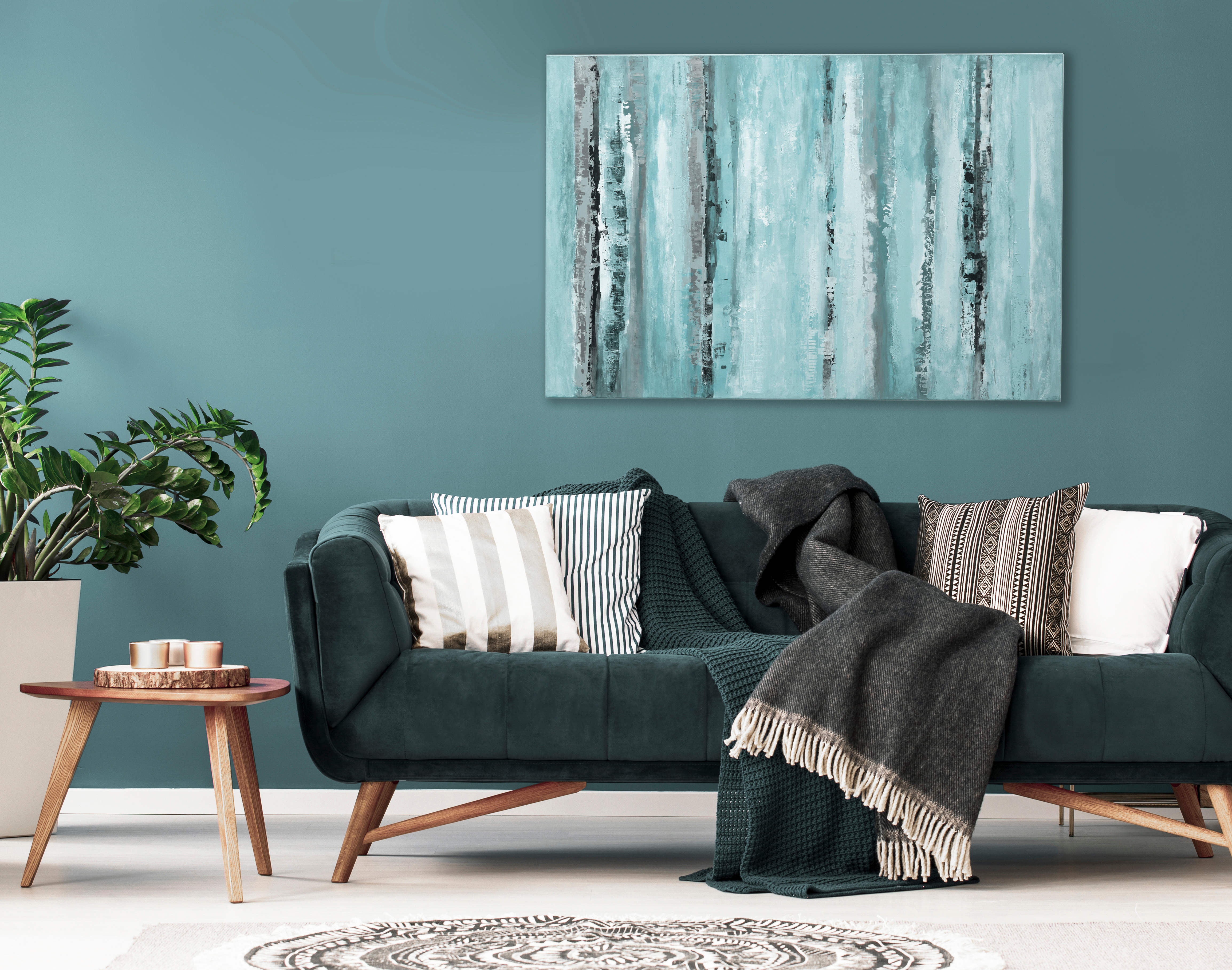 Blue sofa