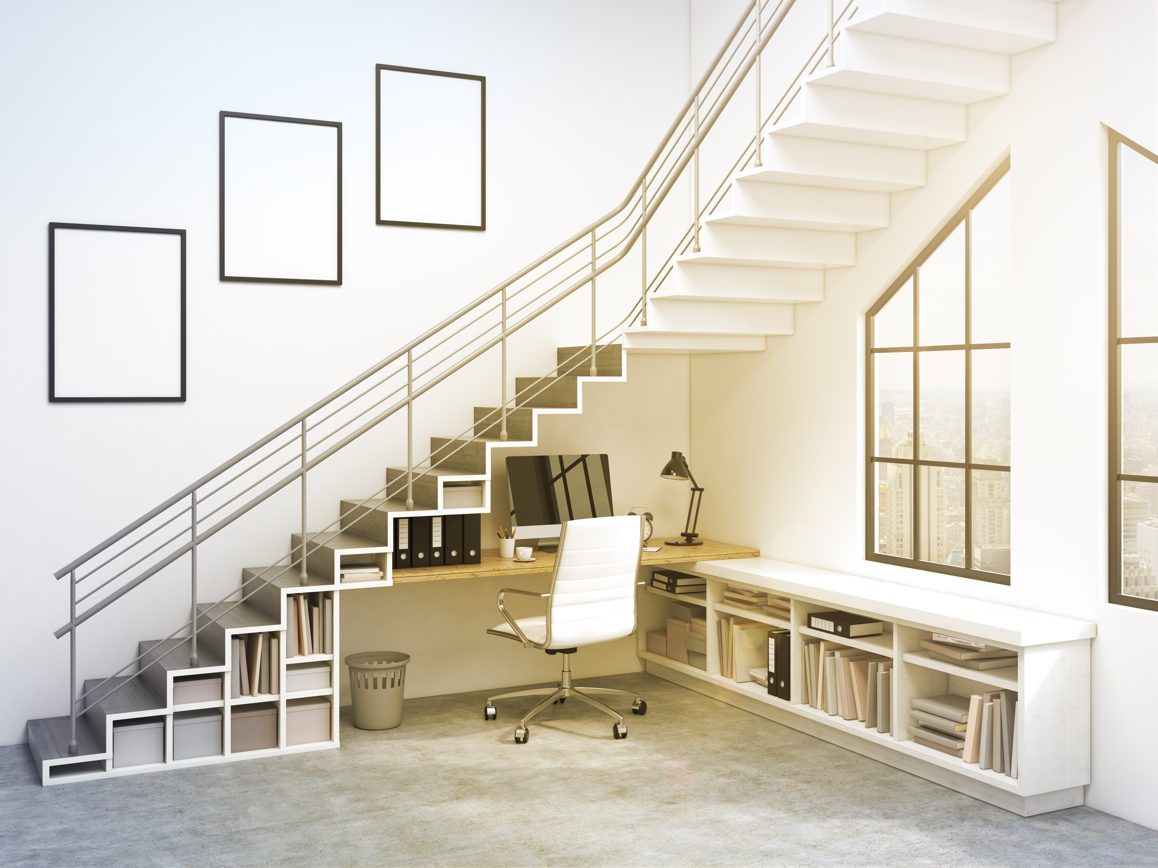 Under Stairs Kids Study Table