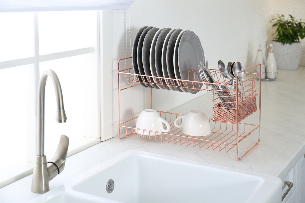 space saving dish draining ideas