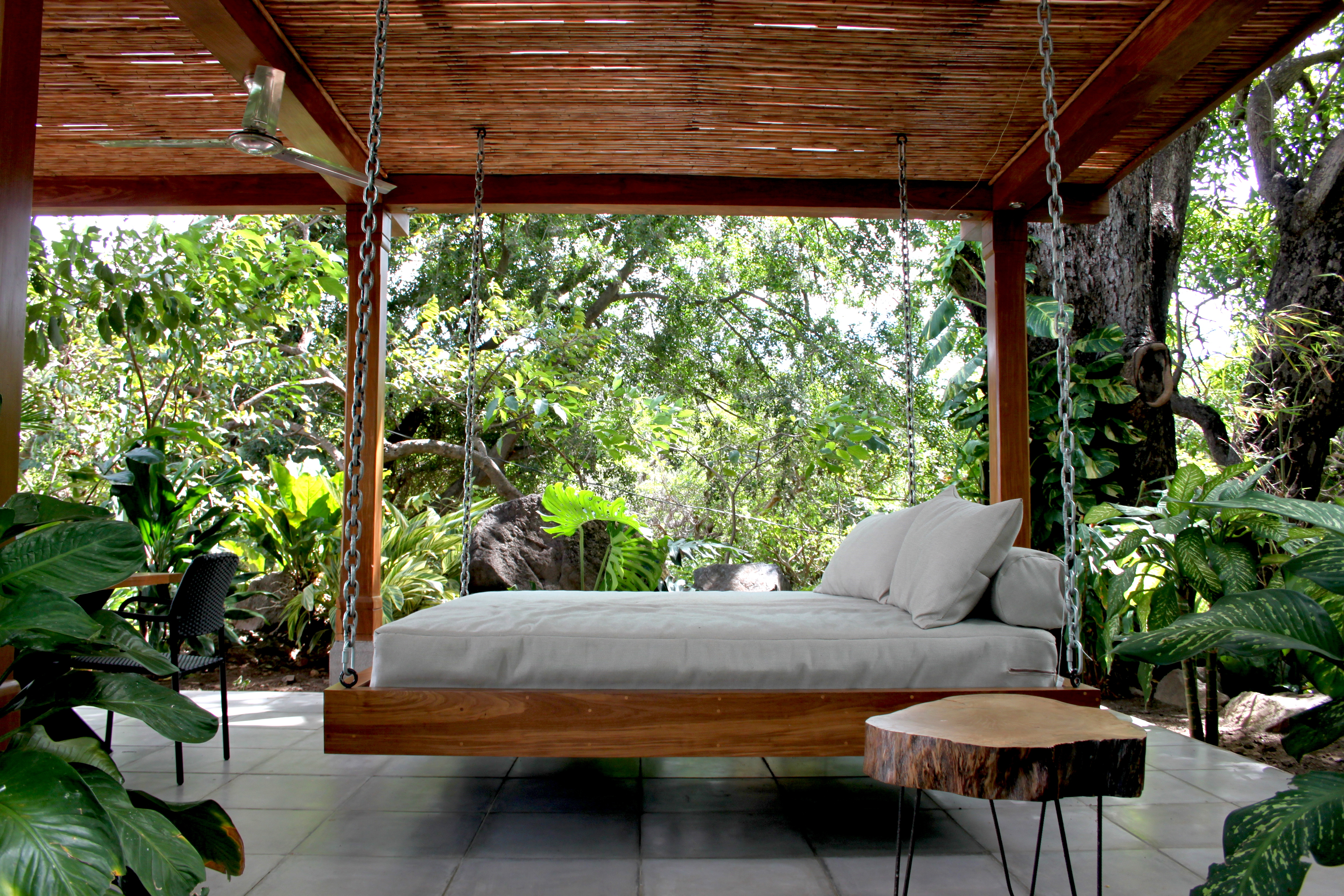 wooden swing