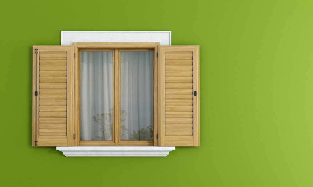 Exterior wall colour based on window