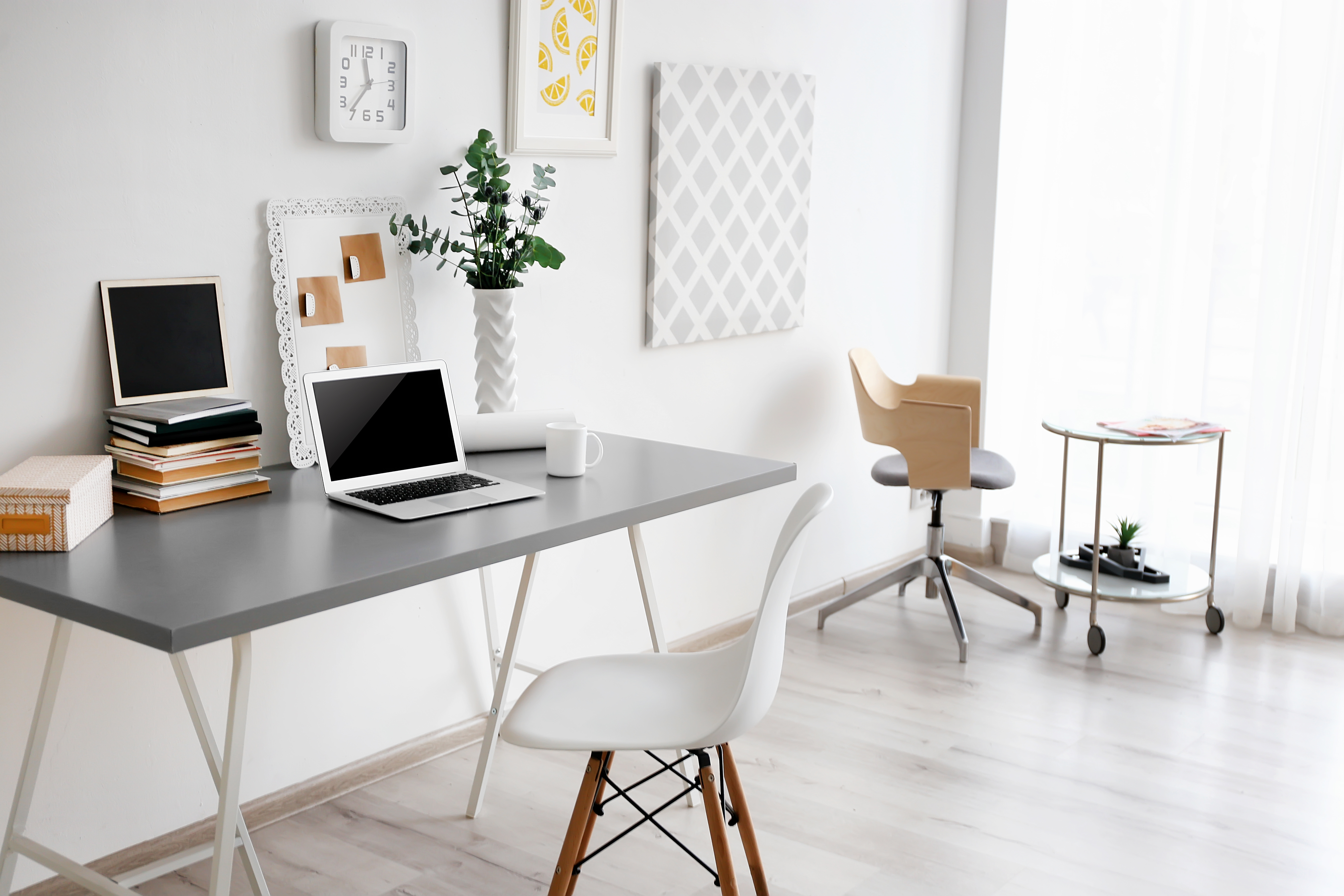 organised work space at home