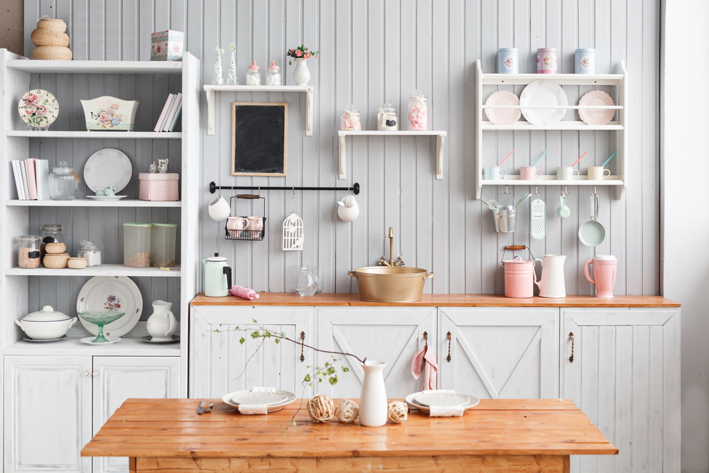 kitchen without cabinets