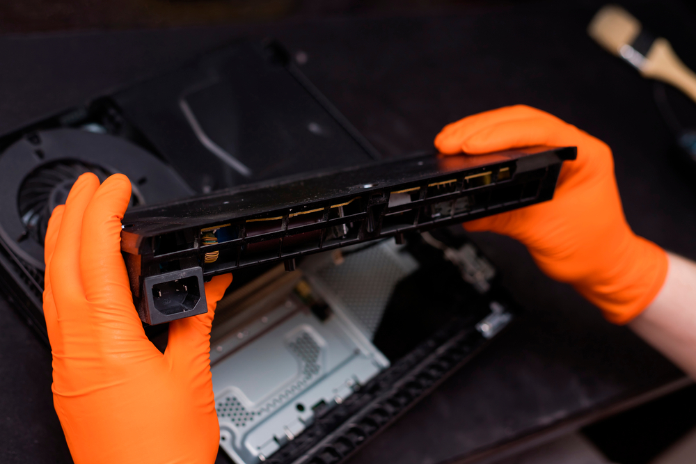 sanitize gaming console