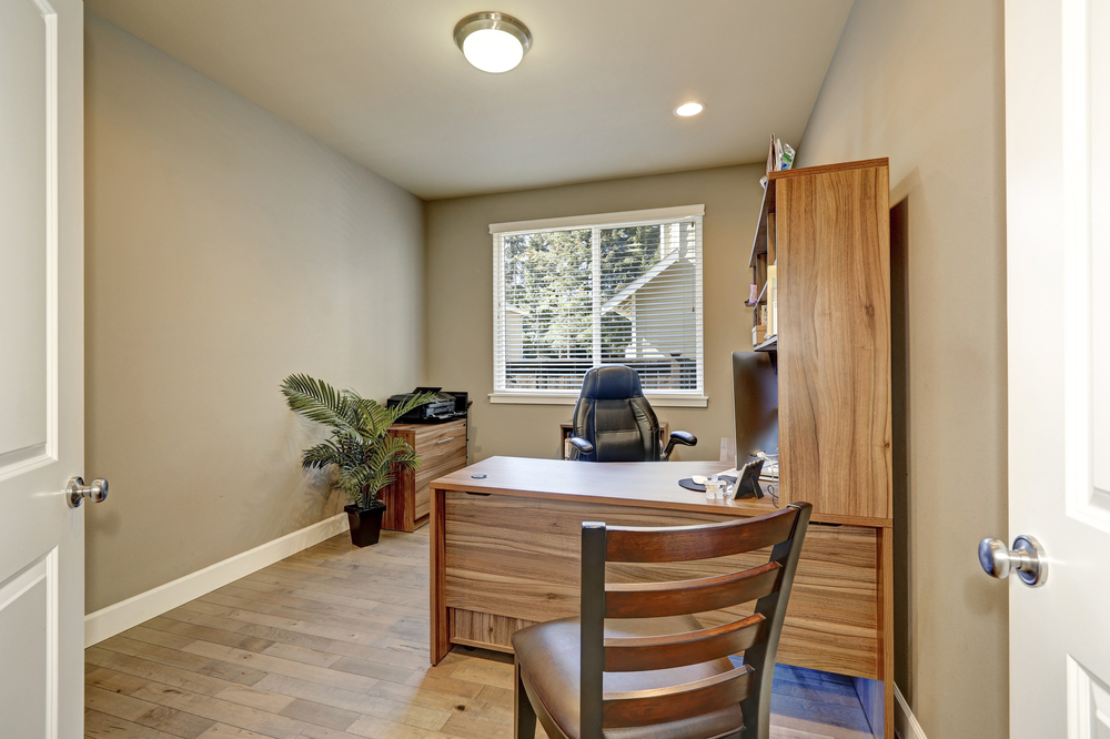 brown theme home office