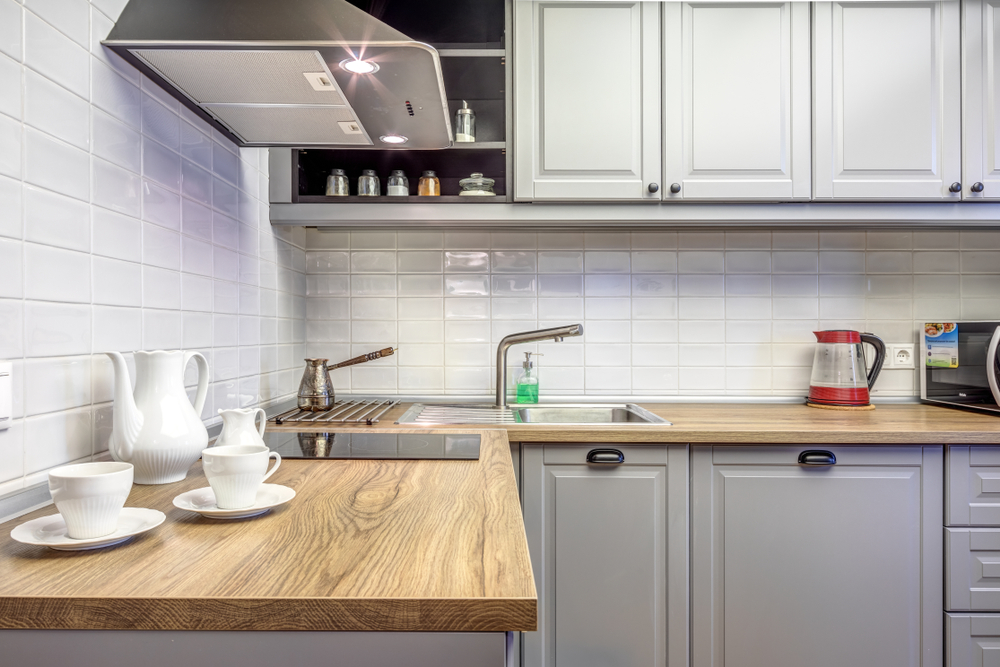 set up baking nook