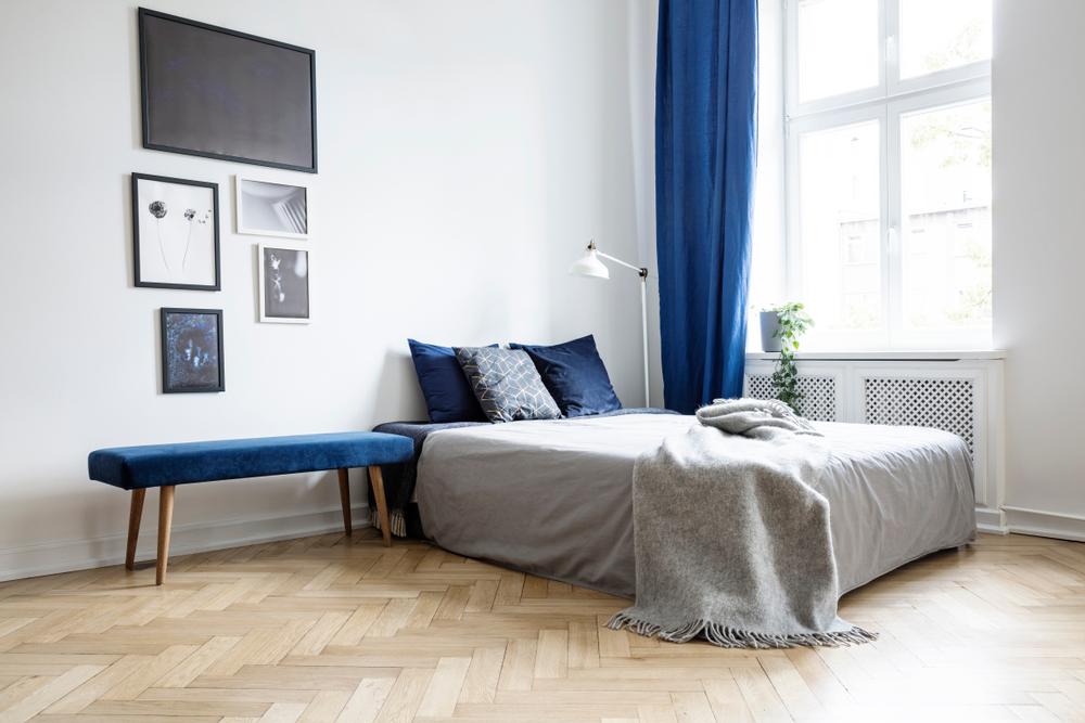 Classic blue curtains 