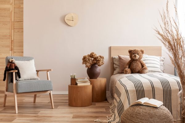 Rustic and vintage style kids bedroom