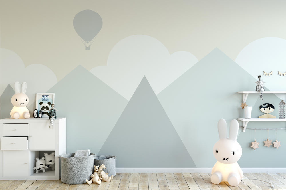 wallpaper inspired from nature in kids bedroom