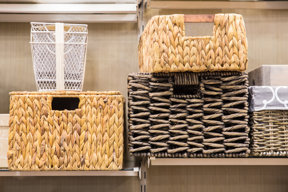 wicker baskets for wardrobe