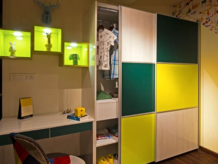 yellow and green vibrant wardrobe 