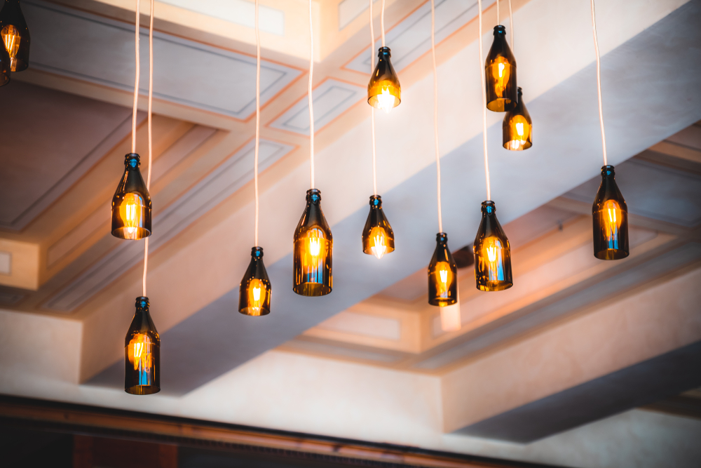 beer bottles lights