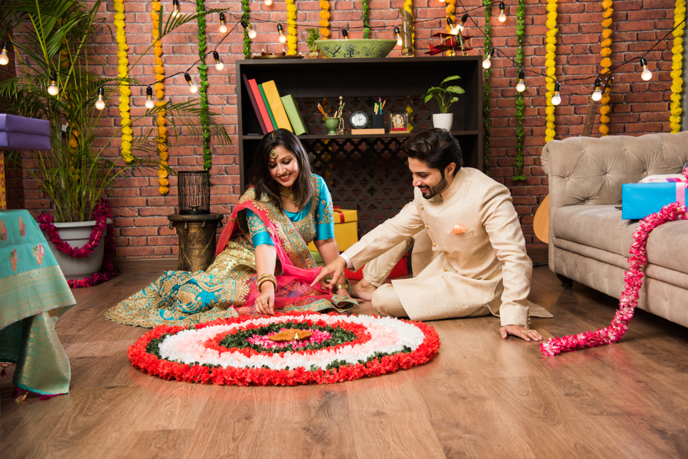 floral decoration for karwa chauth