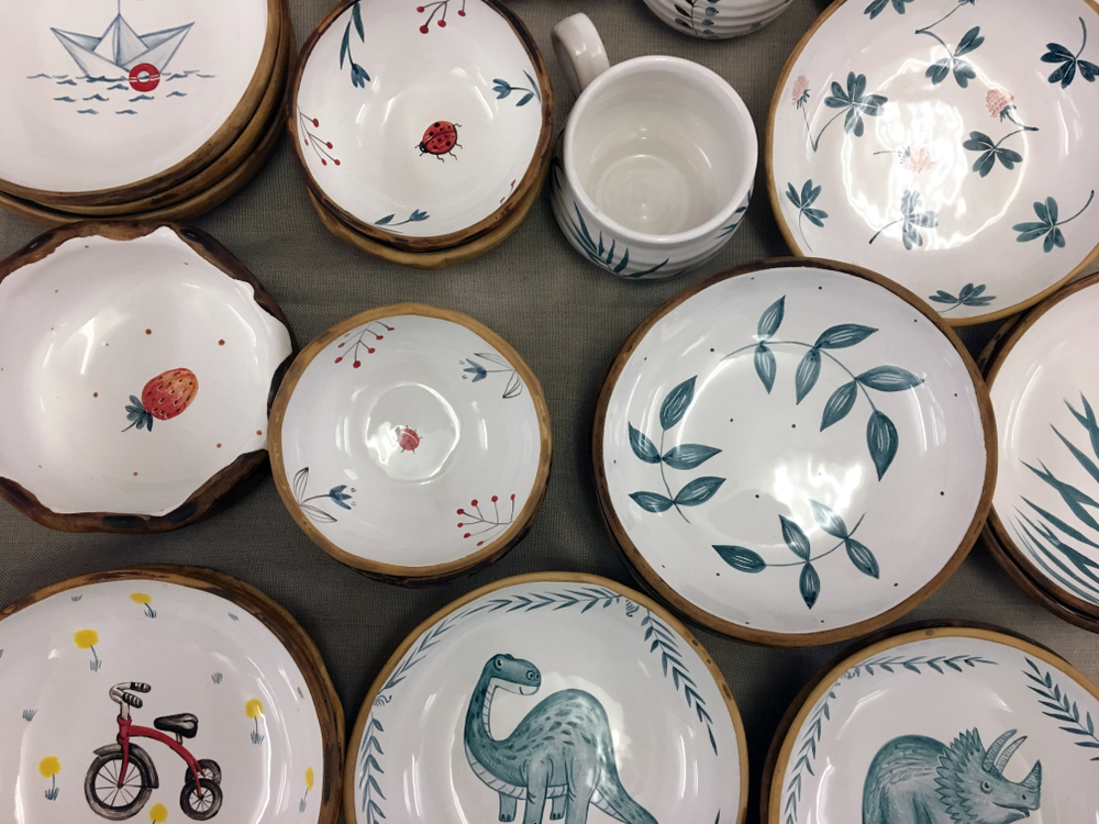 Hand painted crockery