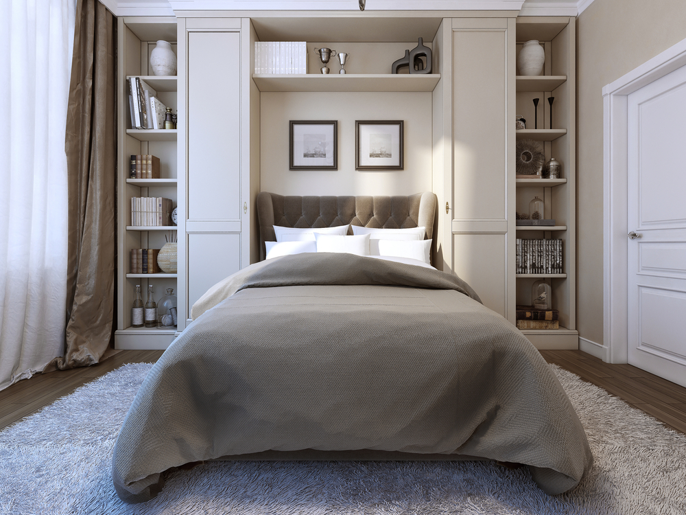 storage around the bed
