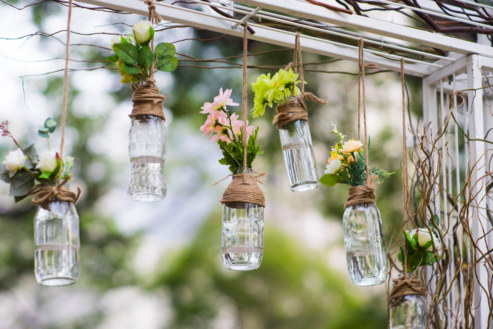 bottle and coir rope DIY