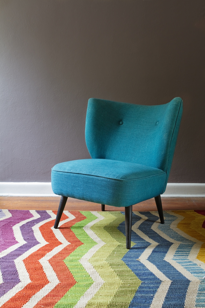 Blue accent chairs