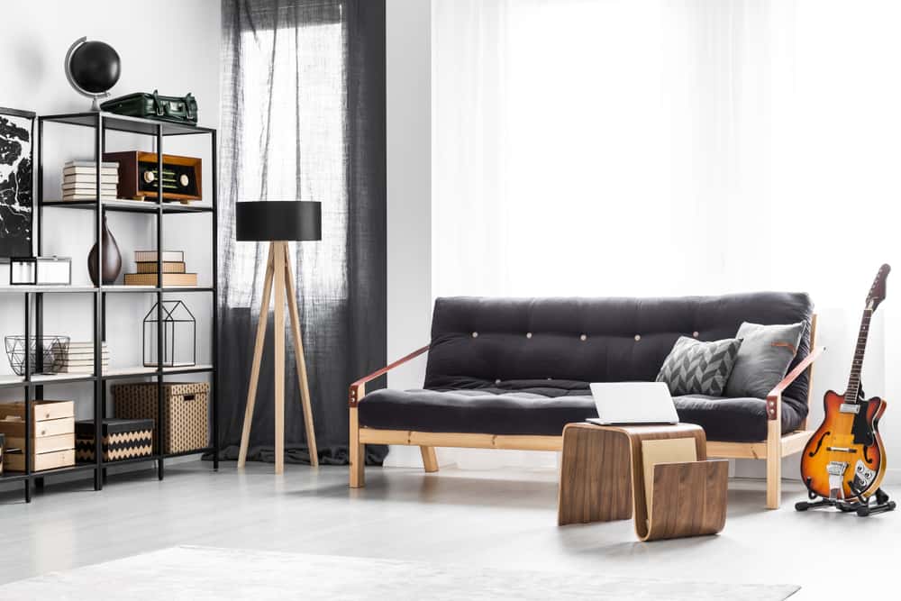 black and white combination sofa