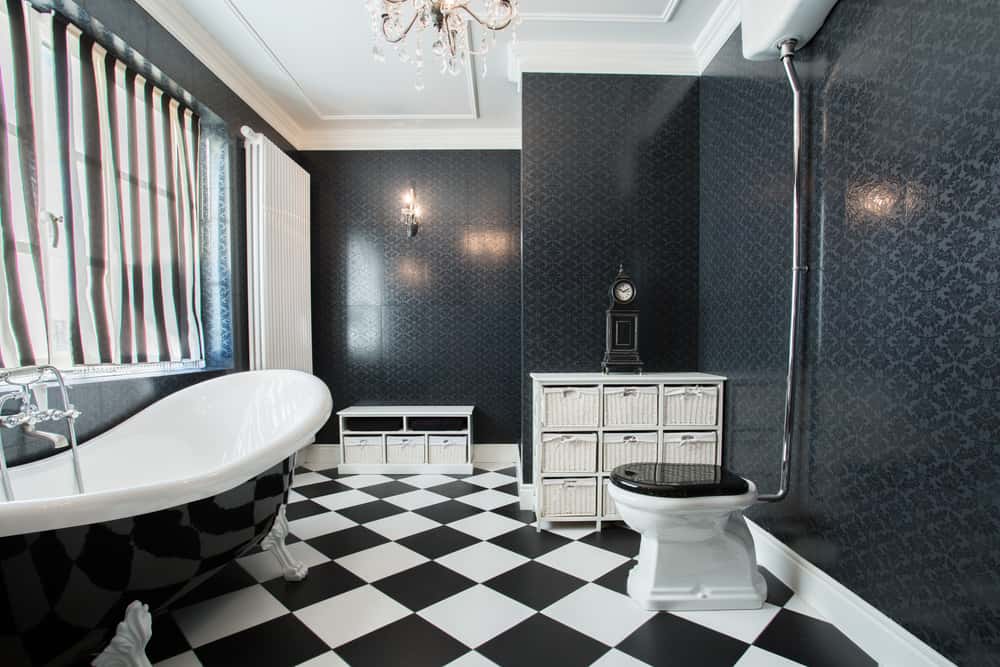 black and white tiles