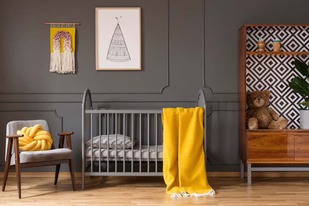 yellow and Gray nursery