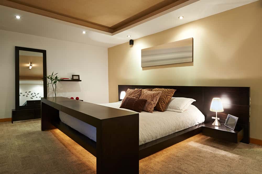 layer of lighting in bedroom