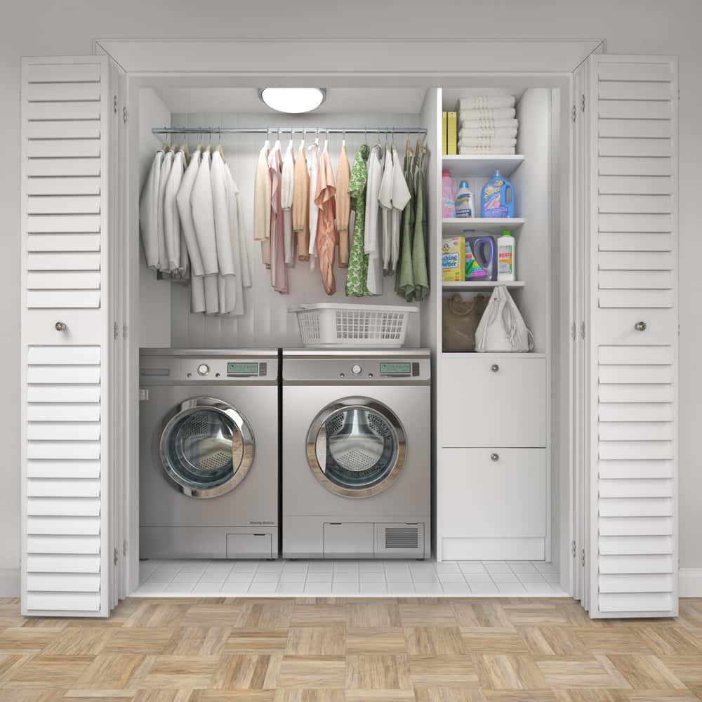 compact laundry room design