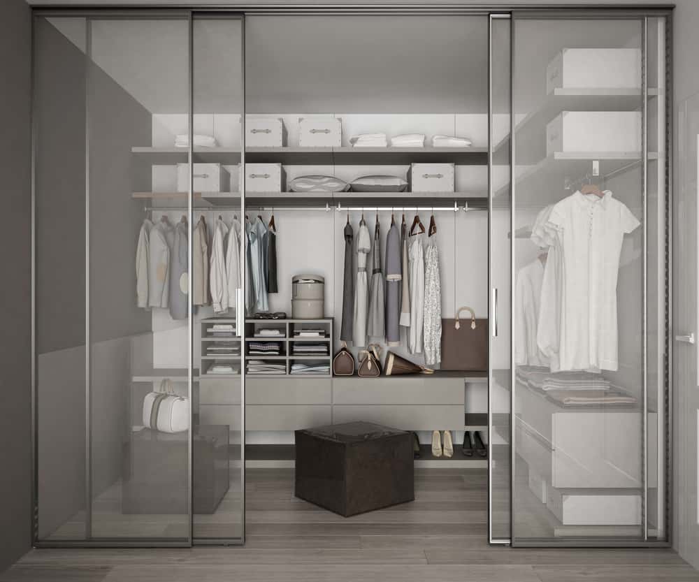 wardrobe transparent sliding doors
