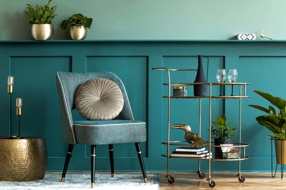 blue and gold colour combination
