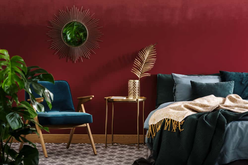bold contrasts for jewel tones interior