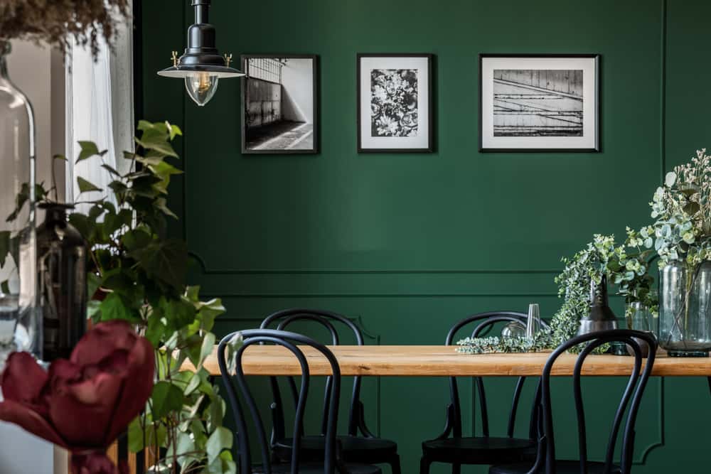 green dining room