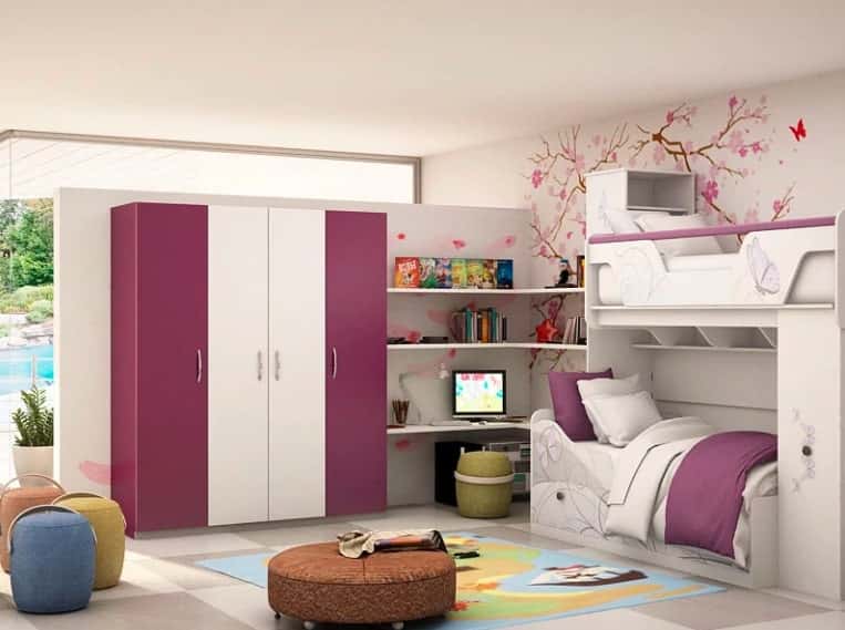 simple kids wardrobe design