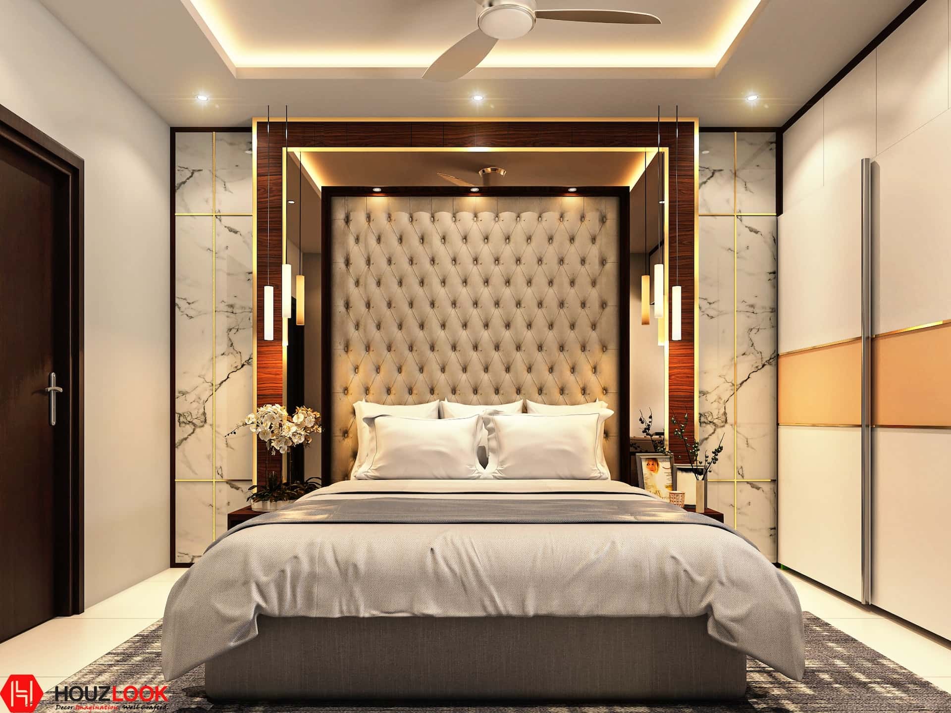 false ceiling design with spot lights